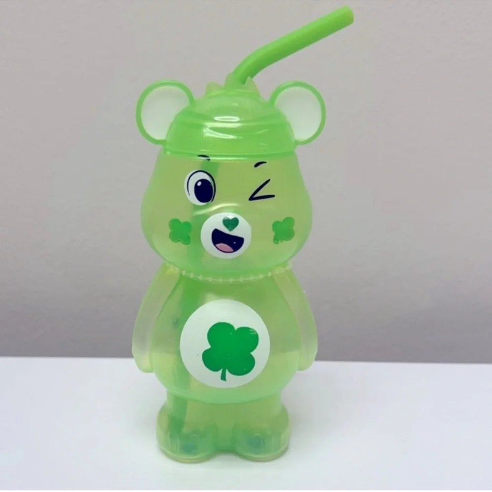 New Target Bullseye Playground set of 2 Care Bear Drinkware Kids Cups w/ straws